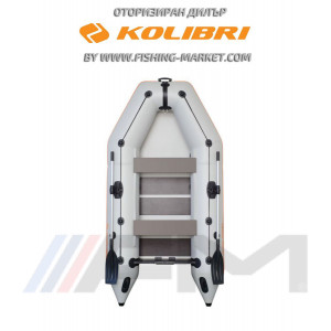 KOLIBRI - Надуваема моторна лодка с твърдо дъно KM-300SC светло сива